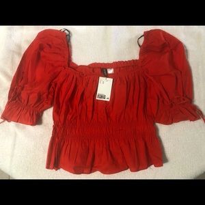 Cute Red/ Red Orange H&M Top ❤️‍🔥 NWT